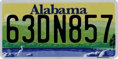 AL license plate 63DN857