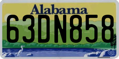 AL license plate 63DN858