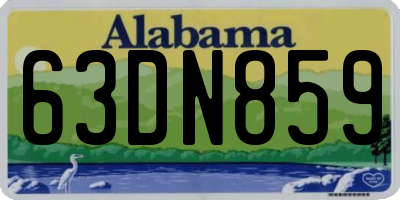 AL license plate 63DN859