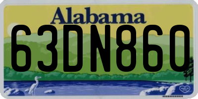 AL license plate 63DN860