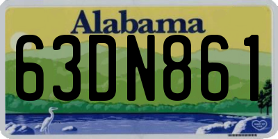 AL license plate 63DN861