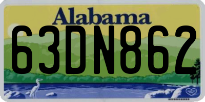 AL license plate 63DN862
