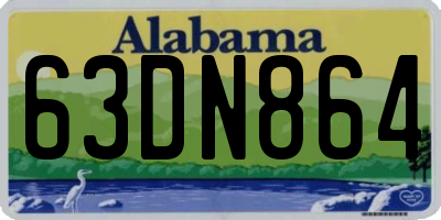 AL license plate 63DN864