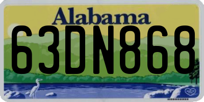 AL license plate 63DN868