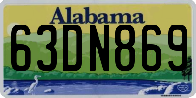 AL license plate 63DN869