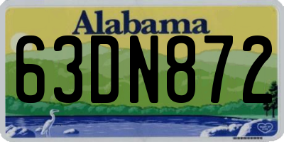 AL license plate 63DN872