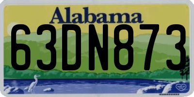 AL license plate 63DN873