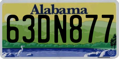 AL license plate 63DN877