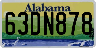 AL license plate 63DN878