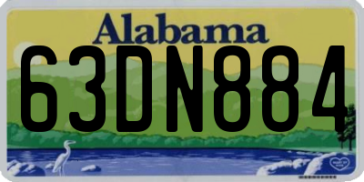 AL license plate 63DN884