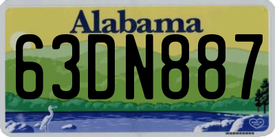 AL license plate 63DN887