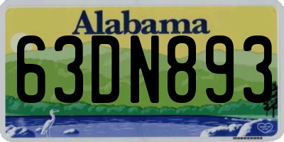 AL license plate 63DN893