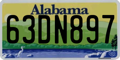 AL license plate 63DN897