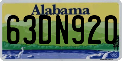 AL license plate 63DN920