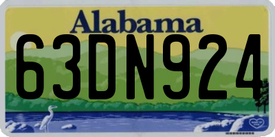 AL license plate 63DN924