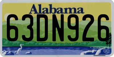 AL license plate 63DN926