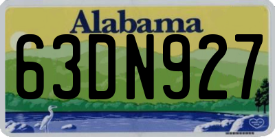 AL license plate 63DN927