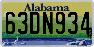 AL license plate 63DN934