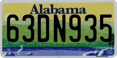 AL license plate 63DN935