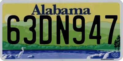 AL license plate 63DN947