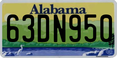 AL license plate 63DN950