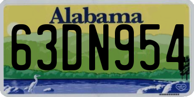 AL license plate 63DN954