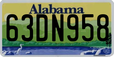 AL license plate 63DN958