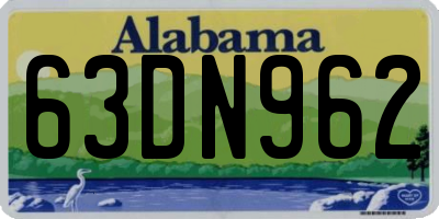 AL license plate 63DN962