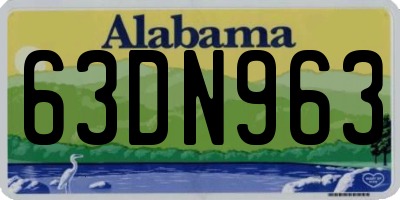 AL license plate 63DN963