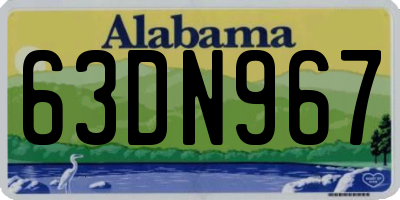 AL license plate 63DN967
