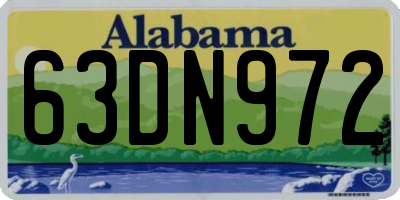 AL license plate 63DN972