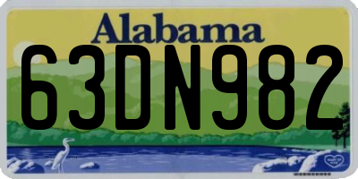 AL license plate 63DN982