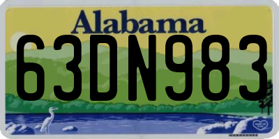 AL license plate 63DN983