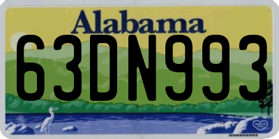 AL license plate 63DN993