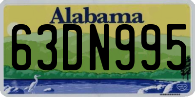 AL license plate 63DN995