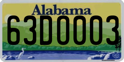 AL license plate 63DO003