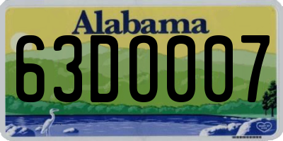 AL license plate 63DO007