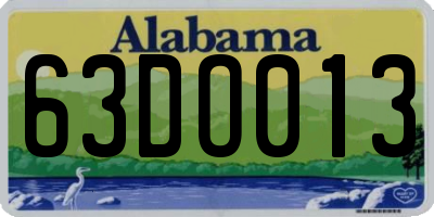 AL license plate 63DO013