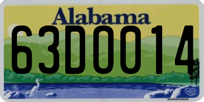 AL license plate 63DO014