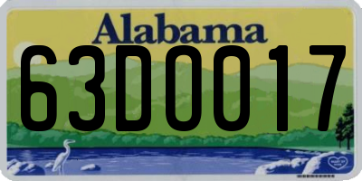 AL license plate 63DO017
