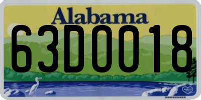 AL license plate 63DO018