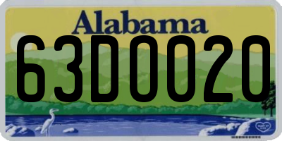 AL license plate 63DO020