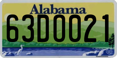 AL license plate 63DO021