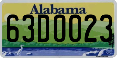 AL license plate 63DO023