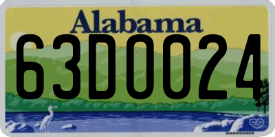 AL license plate 63DO024