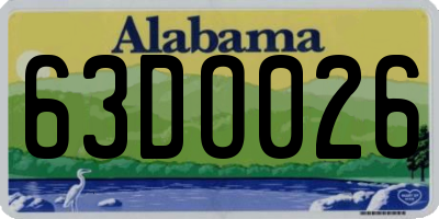 AL license plate 63DO026