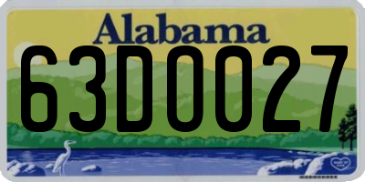 AL license plate 63DO027