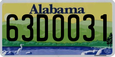 AL license plate 63DO031
