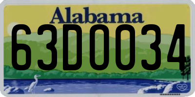 AL license plate 63DO034