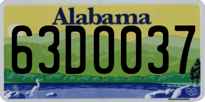 AL license plate 63DO037